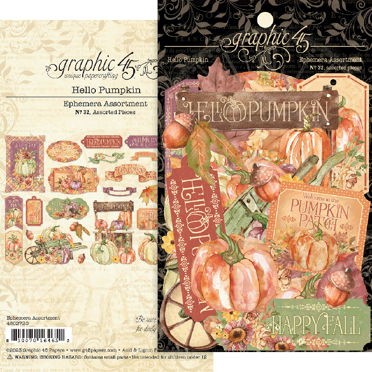 Grafisch 45 Hallo Pompoen Ephemera-assortiment